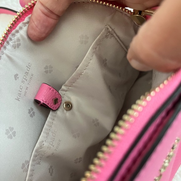 Kate Spade Pink Saffiano Leather Dome Crossbody Purse - Picture 9 of 13